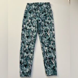 Sweaty Betty Super Sculpt 7/8 Green Print Leggings Size Small